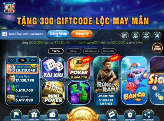 Giao diện game bài B79 Club hiện đại, thân thiện với người dùng